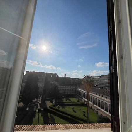 Camera X2 Con Magnifica Vista Sul Chiostro Di Michelangelo E Le Terme Di Diocleziano Róma Kültér fotó